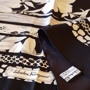 100% Silk Salvatore Ferragamo Scarf, Authentic